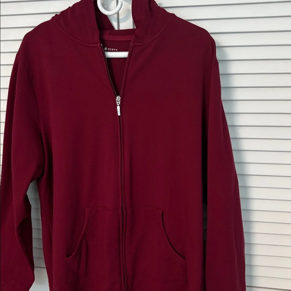 Women’s Karen Scott Sport Maroon Zip-Up Hoodie 0X - Picture 3 of 9